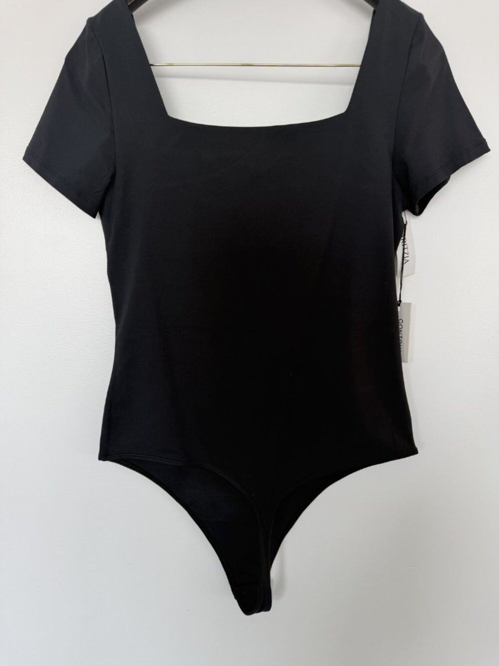 Aritzia Contour Squareneck Bodysuit Black XL Tall